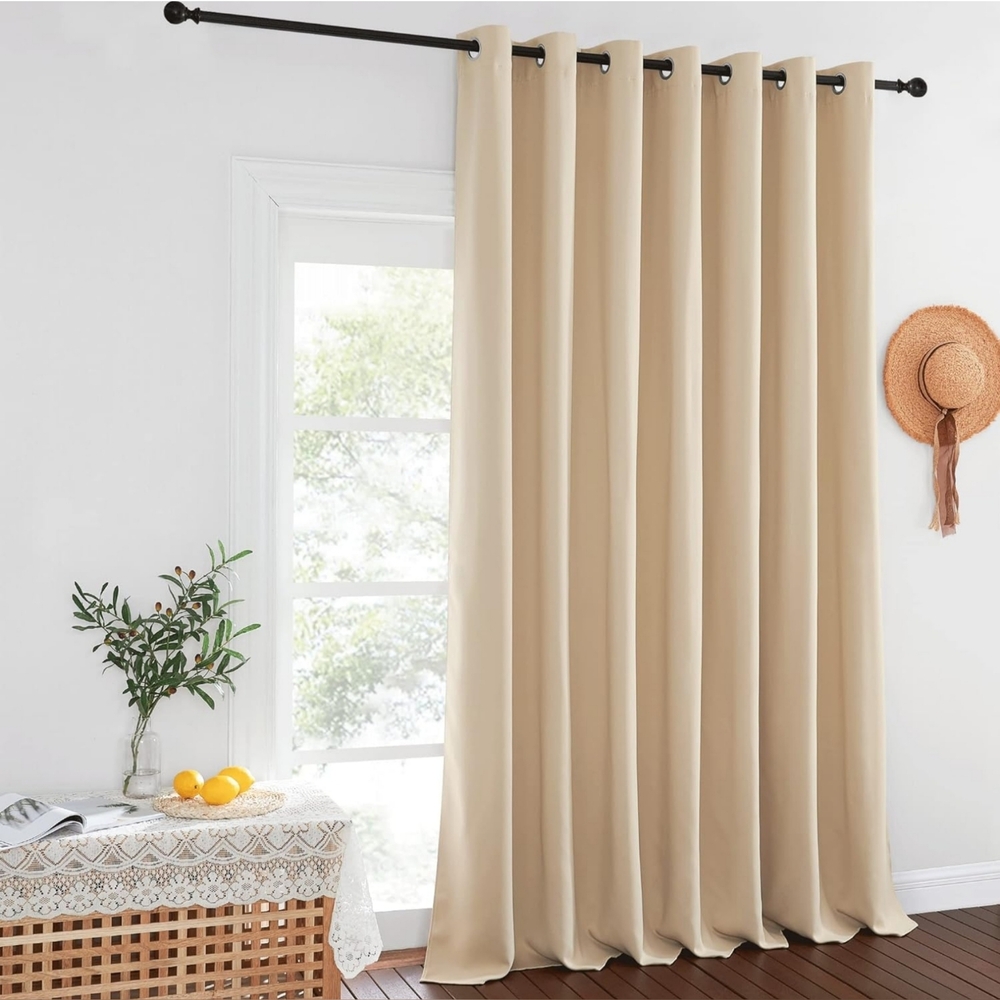 Sliding Door Window Treatment‎ - Blackout Patio 2 Panels 100Wx108L